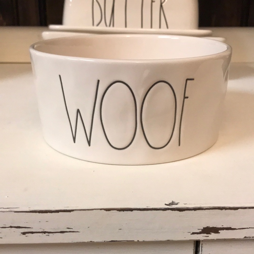 Rae Dunn “Woof” Dog Bowl